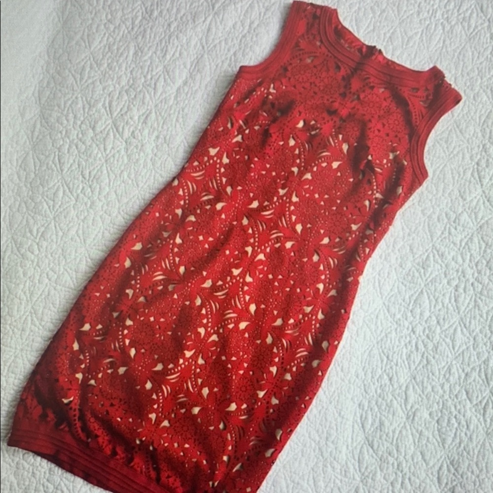 Elegant Red Sleeveless Dress